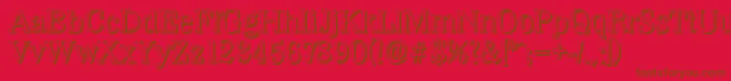 WichitashadowRegular Font – Brown Fonts on Red Background