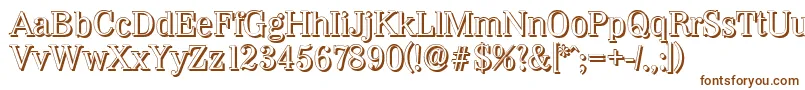 WichitashadowRegular Font – Brown Fonts on White Background