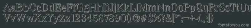 WichitashadowRegular Font – Gray Fonts on Black Background