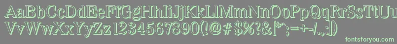 WichitashadowRegular Font – Green Fonts on Gray Background