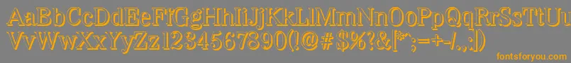 WichitashadowRegular Font – Orange Fonts on Gray Background