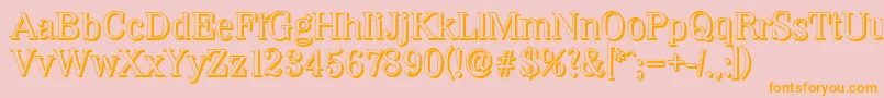 WichitashadowRegular Font – Orange Fonts on Pink Background