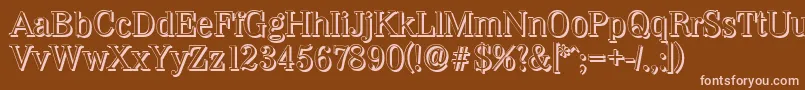 WichitashadowRegular Font – Pink Fonts on Brown Background