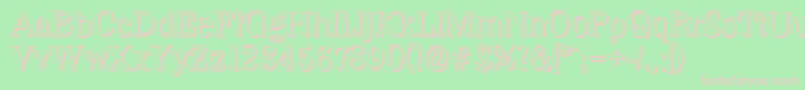 WichitashadowRegular Font – Pink Fonts on Green Background