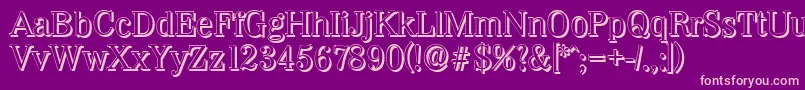 WichitashadowRegular Font – Pink Fonts on Purple Background