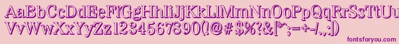 WichitashadowRegular Font – Purple Fonts on Pink Background