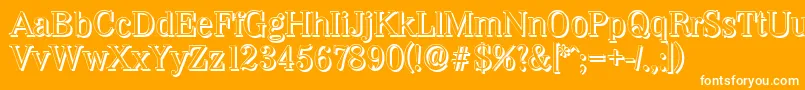 WichitashadowRegular Font – White Fonts on Orange Background