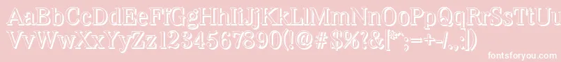 WichitashadowRegular Font – White Fonts on Pink Background