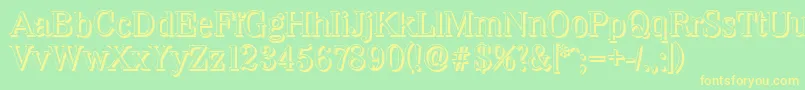 Police WichitashadowRegular – polices jaunes sur fond vert