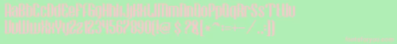 VeVastagurlyDisplay Font – Pink Fonts on Green Background