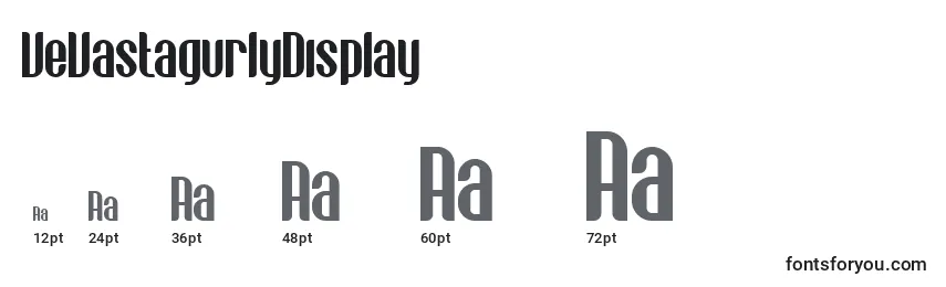 VeVastagurlyDisplay Font Sizes