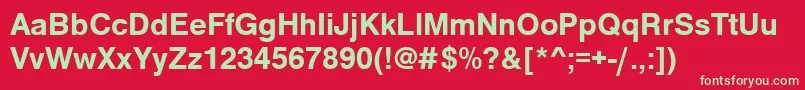 Nimbussanno5tcymed Font – Green Fonts on Red Background