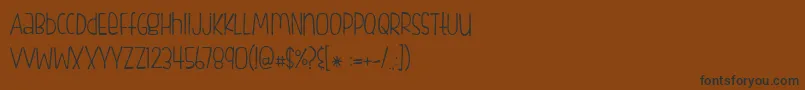 FishfingersLight Font – Black Fonts on Brown Background
