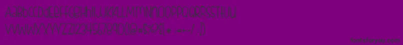 FishfingersLight Font – Black Fonts on Purple Background