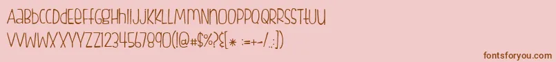 FishfingersLight Font – Brown Fonts on Pink Background