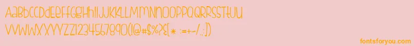 FishfingersLight Font – Orange Fonts on Pink Background