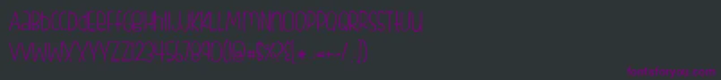 FishfingersLight Font – Purple Fonts on Black Background