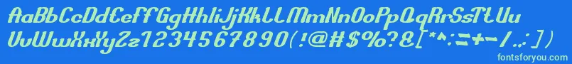 TransferHonest Font – Green Fonts on Blue Background