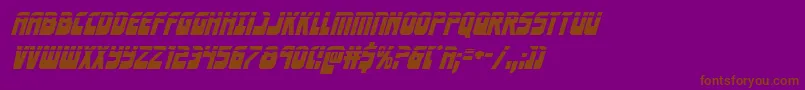 Eldebaranlaserital Font – Brown Fonts on Purple Background