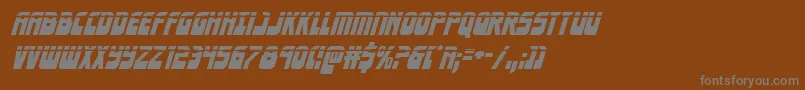 Eldebaranlaserital Font – Gray Fonts on Brown Background