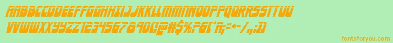Eldebaranlaserital Font – Orange Fonts on Green Background