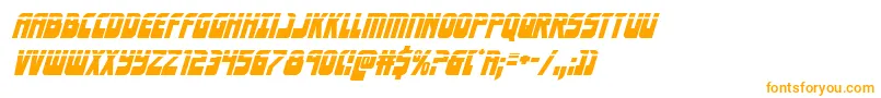Eldebaranlaserital-fontti – oranssit fontit valkoisella taustalla