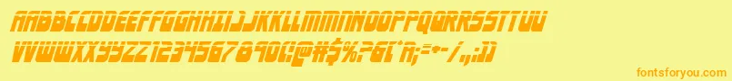 Шрифт Eldebaranlaserital – оранжевые шрифты на жёлтом фоне