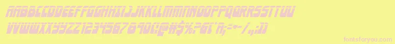 Eldebaranlaserital Font – Pink Fonts on Yellow Background