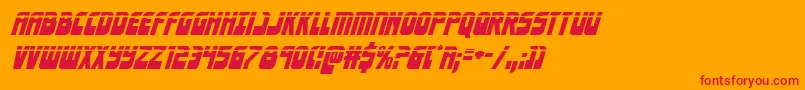 Eldebaranlaserital Font – Red Fonts on Orange Background