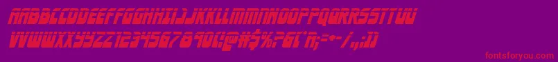 フォントEldebaranlaserital – 紫の背景に赤い文字