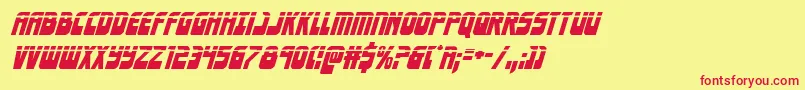 Eldebaranlaserital Font – Red Fonts on Yellow Background