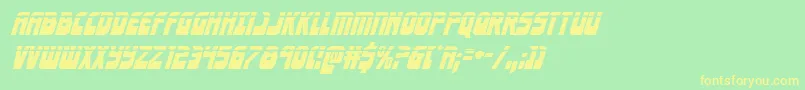 Eldebaranlaserital Font – Yellow Fonts on Green Background