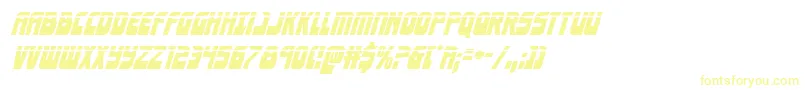 Eldebaranlaserital Font – Yellow Fonts on White Background