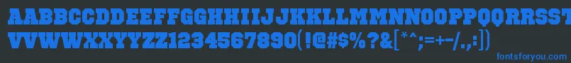 OctinsportsblRegular Font – Blue Fonts on Black Background