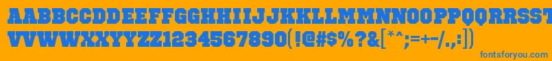 OctinsportsblRegular Font – Blue Fonts on Orange Background