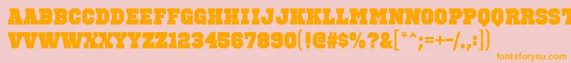 OctinsportsblRegular Font – Orange Fonts on Pink Background