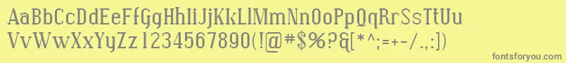 Sfcovington Font – Gray Fonts on Yellow Background