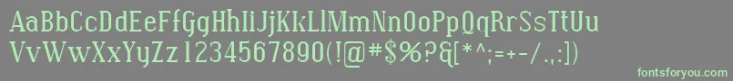 フォントSfcovington – 灰色の背景に緑のフォント