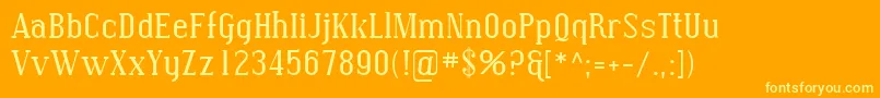 Sfcovington Font – Yellow Fonts on Orange Background