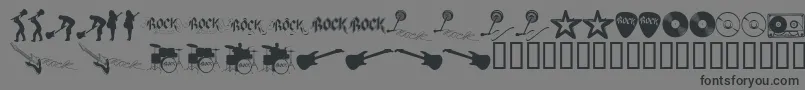 フォントRockStar2.0 – 黒い文字の灰色の背景