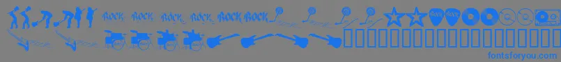 Czcionka RockStar2.0 – niebieskie czcionki na szarym tle