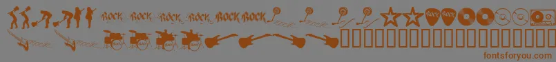RockStar2.0 Font – Brown Fonts on Gray Background