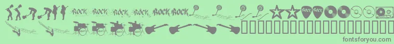 RockStar2.0 Font – Gray Fonts on Green Background