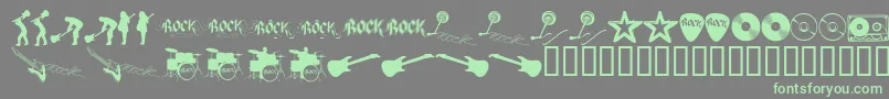 RockStar2.0 Font – Green Fonts on Gray Background
