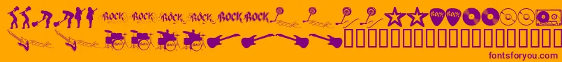 More about RockStar2.0 Font RockStar2.0 Font – Purple Fonts on Orange Background