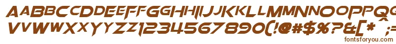 OrionPaxBoldItalic-fontti – ruskeat fontit valkoisella taustalla