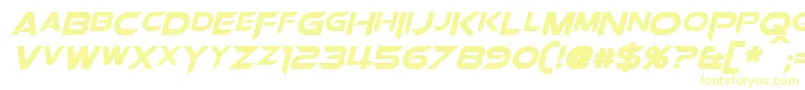 OrionPaxBoldItalic-fontti – keltaiset fontit