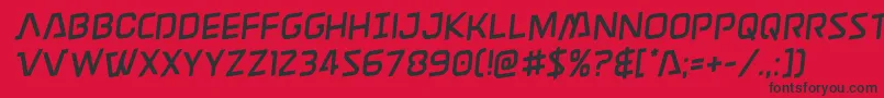 Discotechiarotate Font – Black Fonts on Red Background