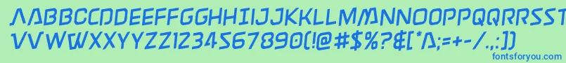 Discotechiarotate Font – Blue Fonts on Green Background