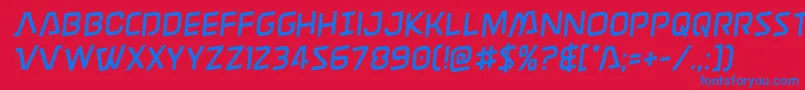 Discotechiarotate Font – Blue Fonts on Red Background